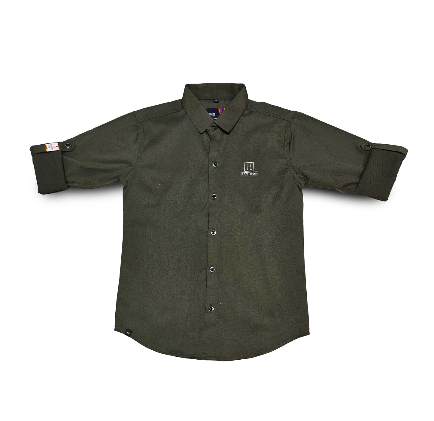 H Logo Green Shirt Full Sleeve