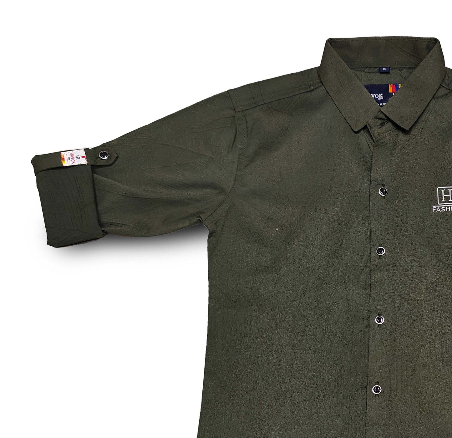 H Logo Green Shirt Full Sleeve