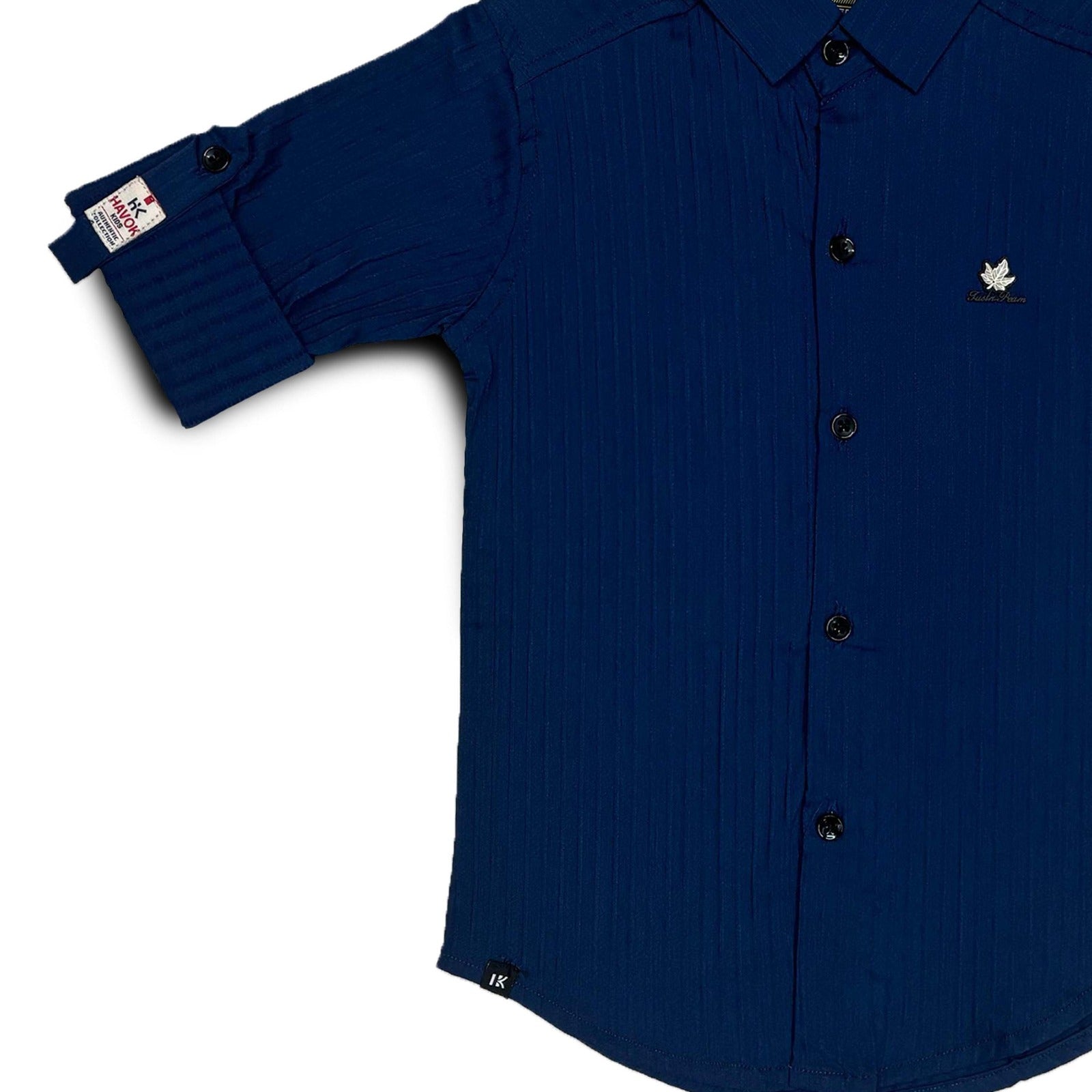 Navy Blue Shirt For Boys Full Sleeve