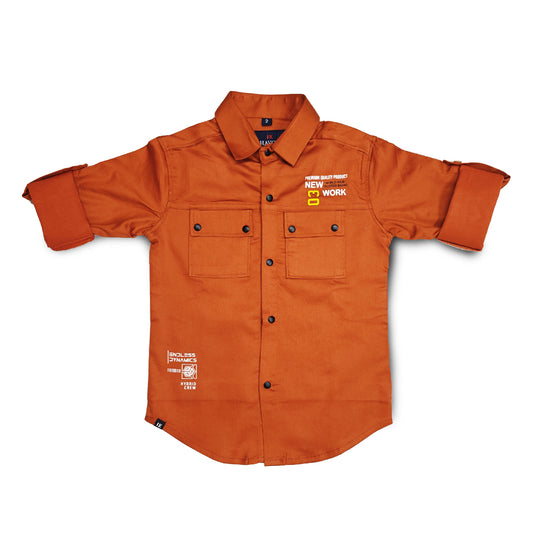Solid Orange Shirt for Boys