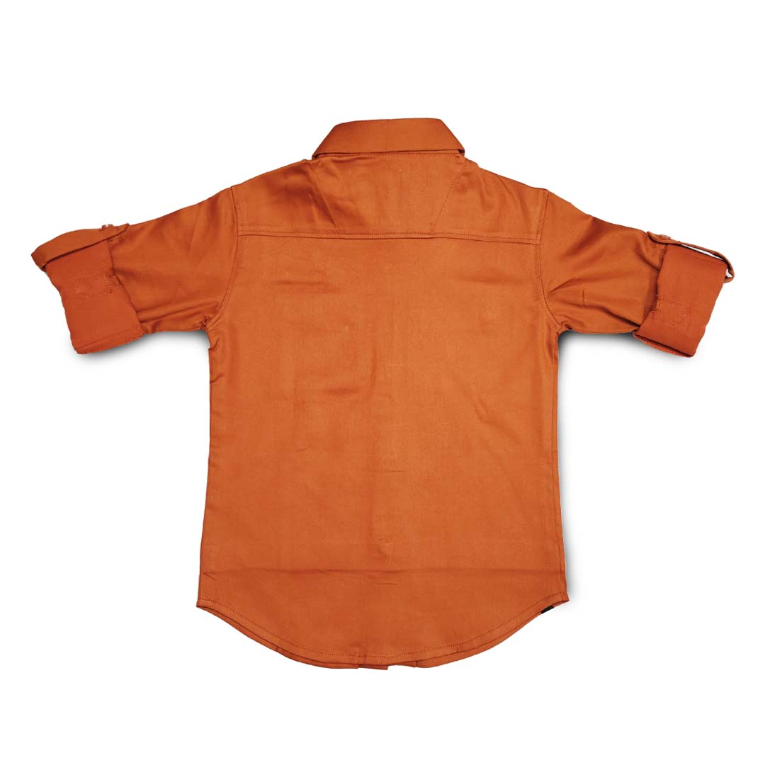 Solid Orange Shirt for Boys