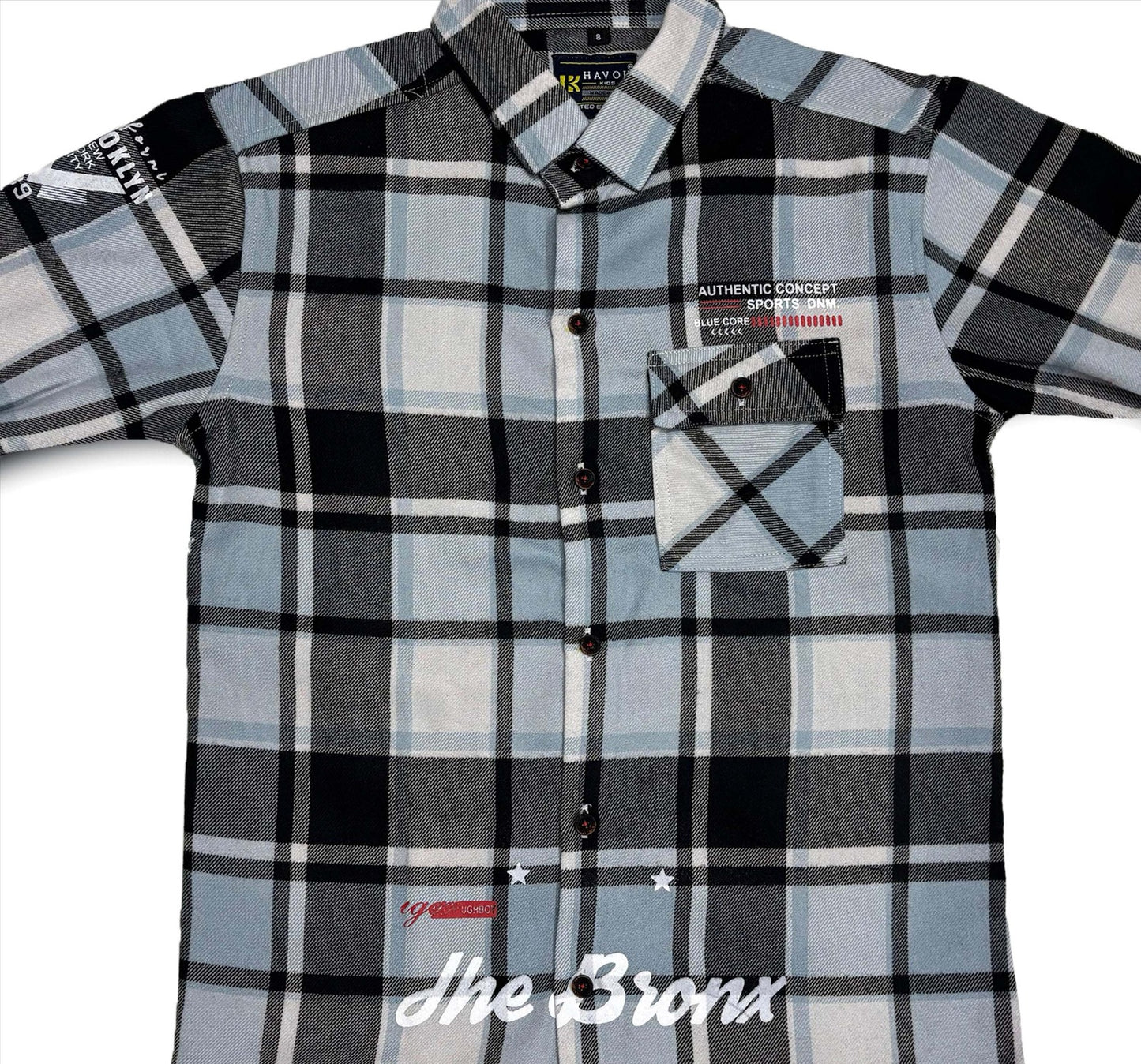Checks Black and Grey Shirt Full Sleeve