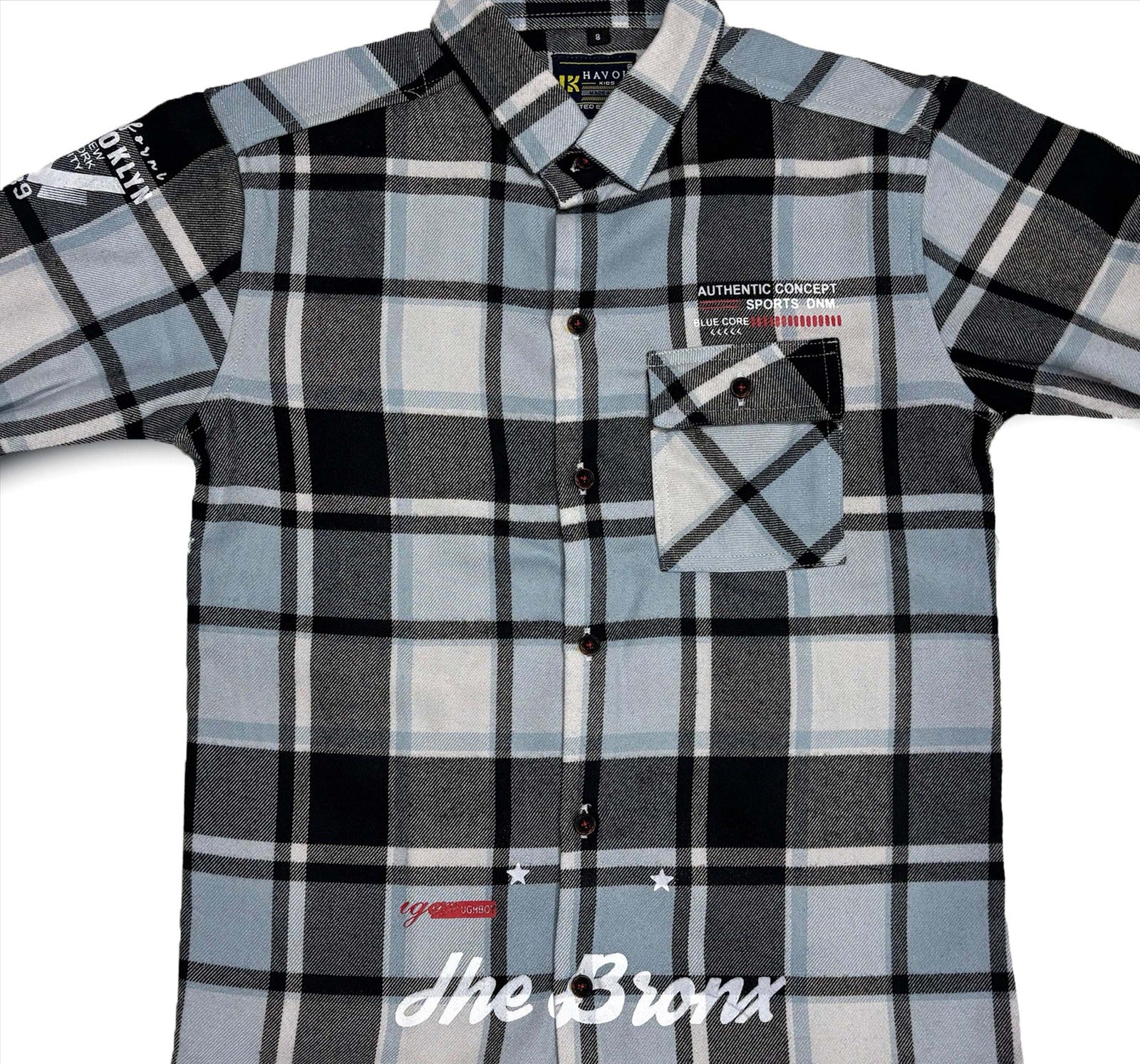 Checks Black and Grey Shirt Full Sleeve
