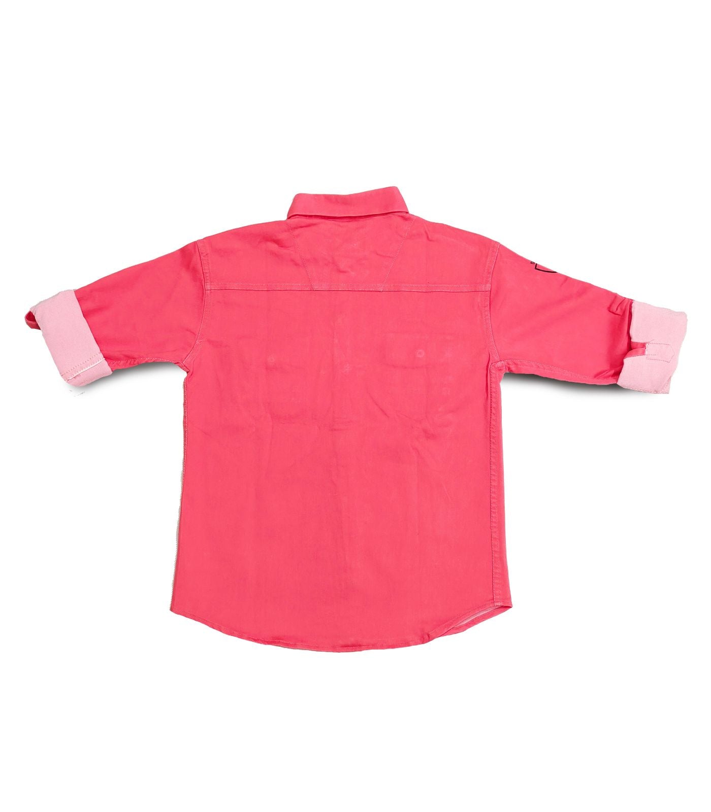 Pink Double Chest Pockets Full sleeve Shirt 