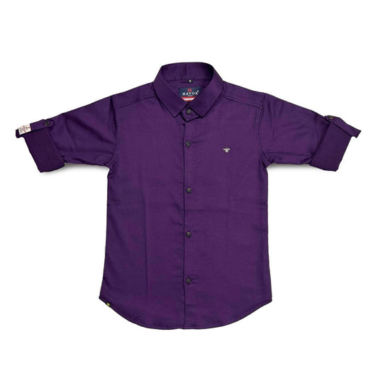 Purple Shirt for Boys Diwali Wear Regular Fit