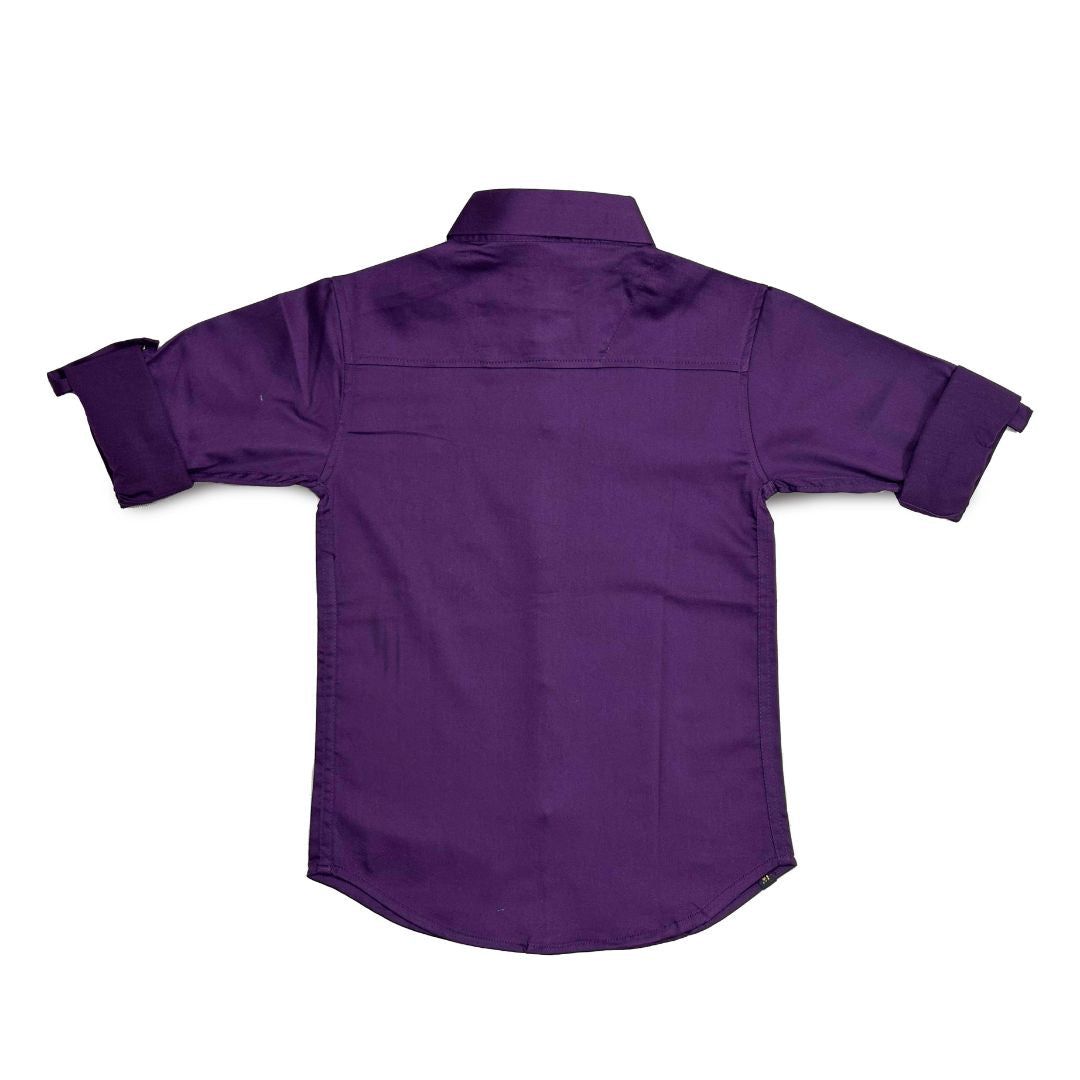 Purple Shirt for Boys Diwali Wear Regular Fit