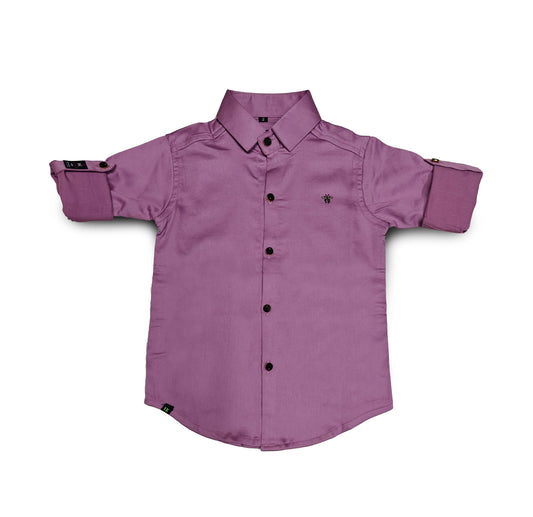 Purple Boys Shirt Kids Full Sleeve