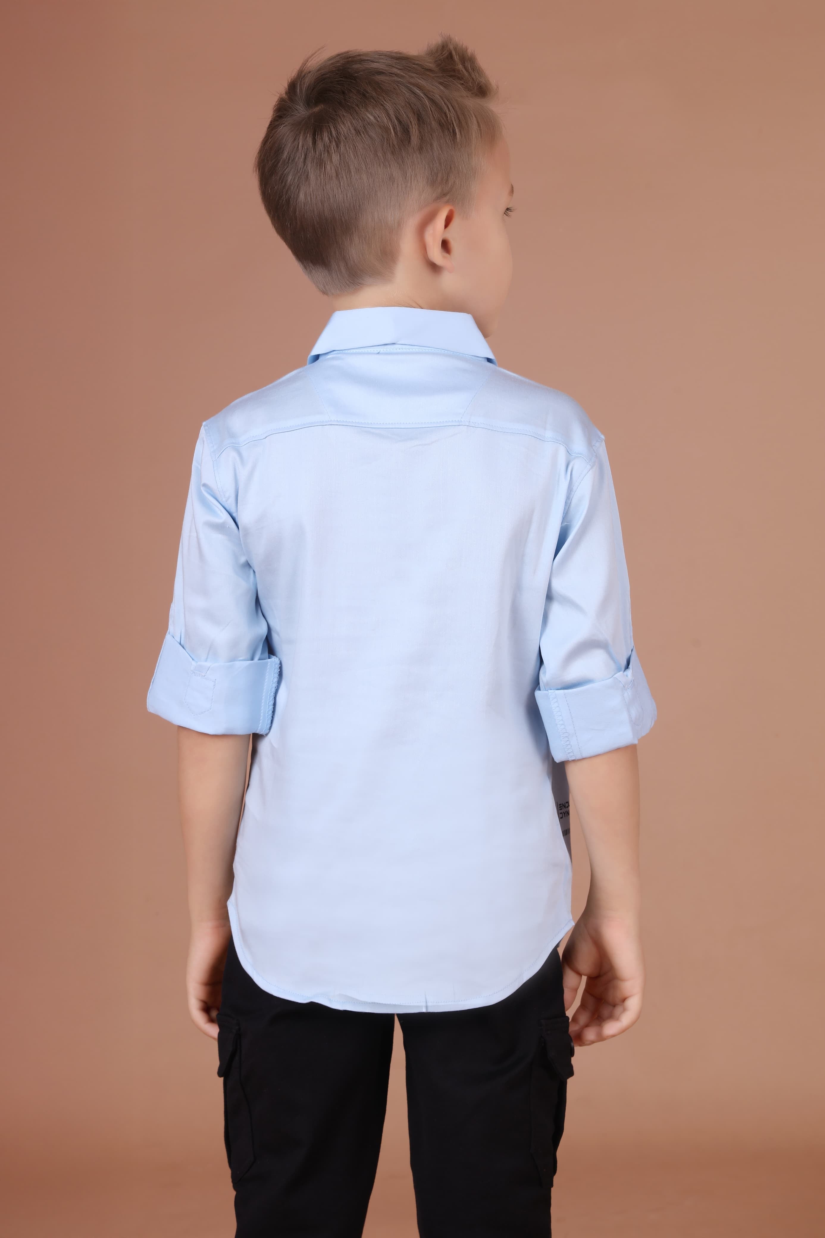 Havok Boys Button-Down Sky Blue Shirt With Tshirt Havok kids