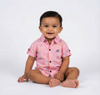 Havok Infant Pink Shirt for Boys Half Sleeve Butterfly