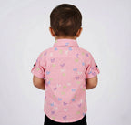 Havok Infant Pink Shirt for Boys Half Sleeve Butterfly