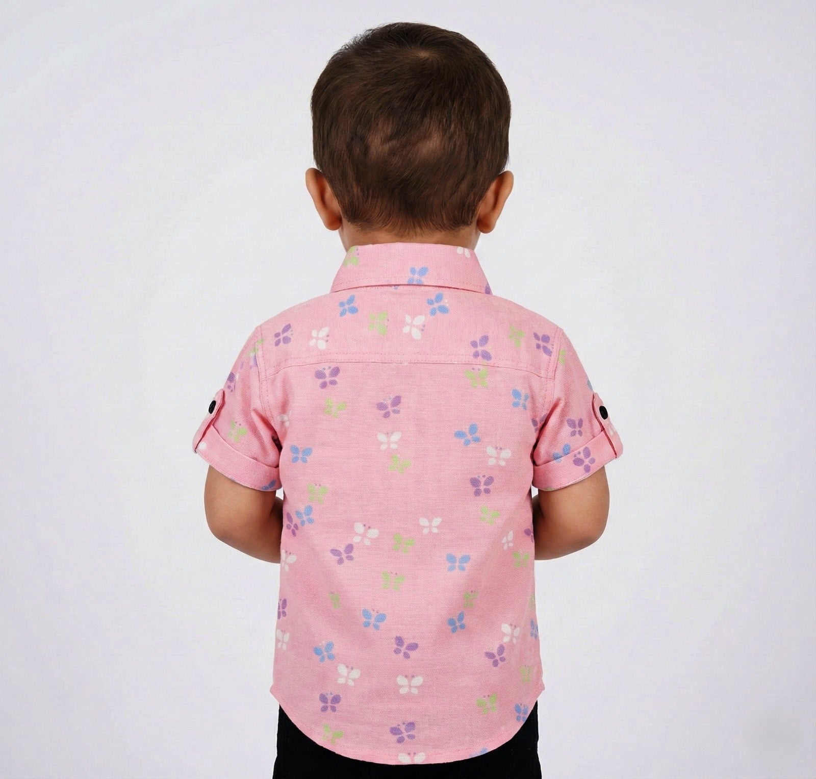 Havok Infant Pink Shirt for Boys Half Sleeve Butterfly