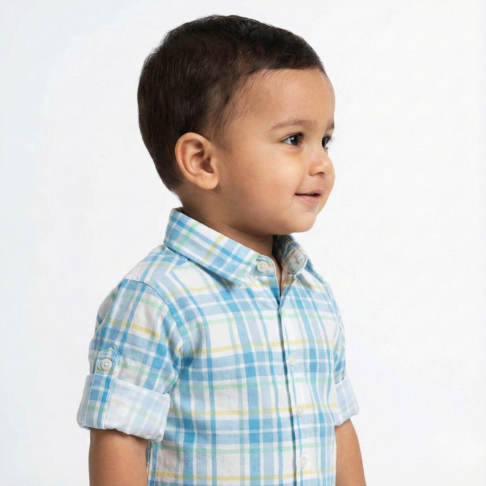 Havok kids | Infant Blue & Yellow Checkered Shirt