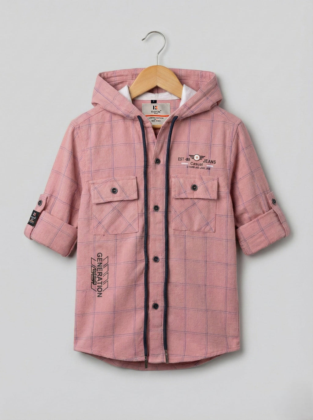 Havok Boys Pink Checkered Hoodie Havok kids