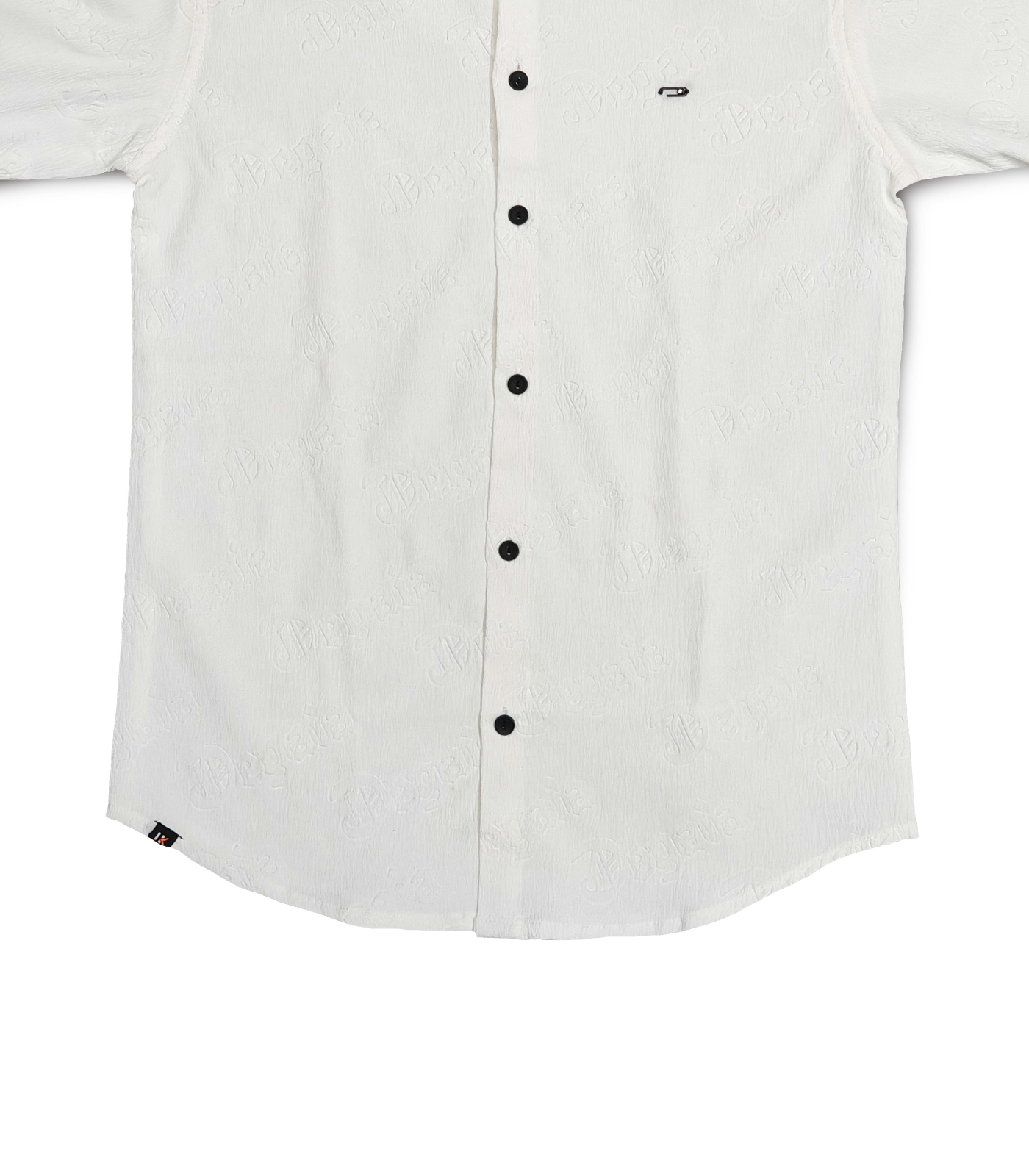 White Shirt with Button-Down Collar, Full Sleeves