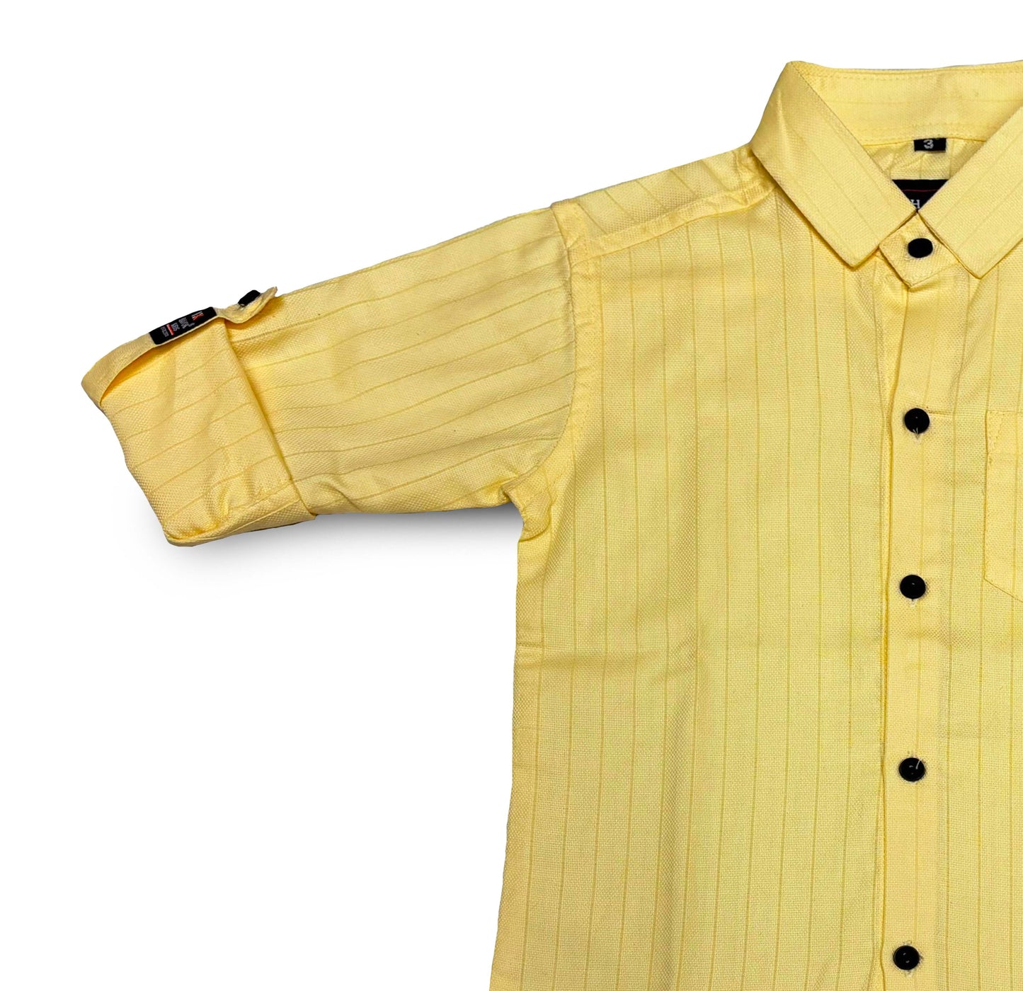 Yellow Shirt for Boys Kids Full Sleeve Cotton Stripe Shirts for Party Birthday Diwali Casual School Yellow Shirts Boys Full Sleeves Button Down Kids Regular Fit Kid Collared Kid Shirt Birthday Diwali