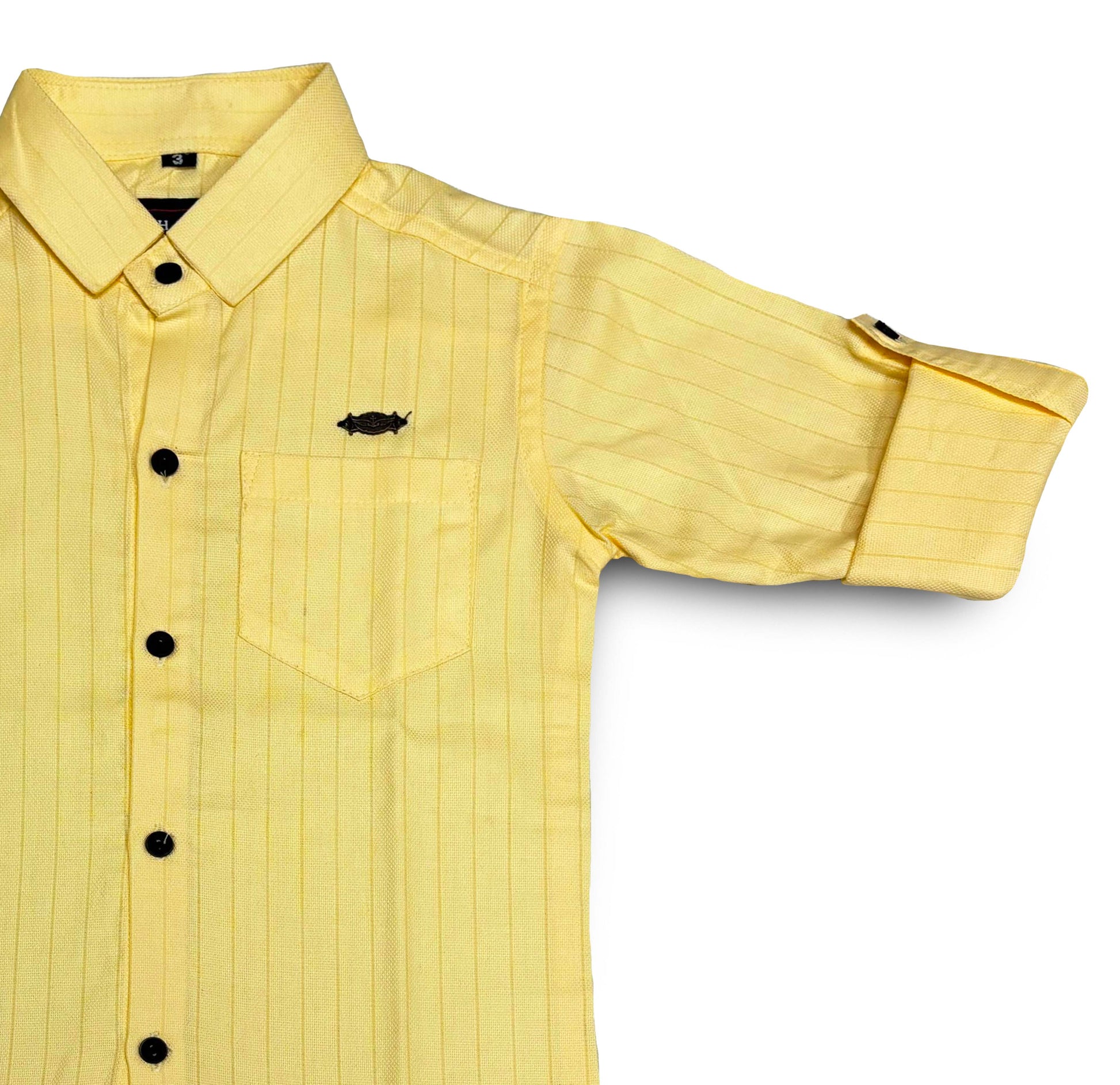 Yellow Shirt for Boys Kids Full Sleeve Cotton Stripe Shirts for Party Birthday Diwali Casual School Yellow Shirts Boys Full Sleeves Button Down Kids Regular Fit Kid Collared Kid Shirt Birthday Diwali