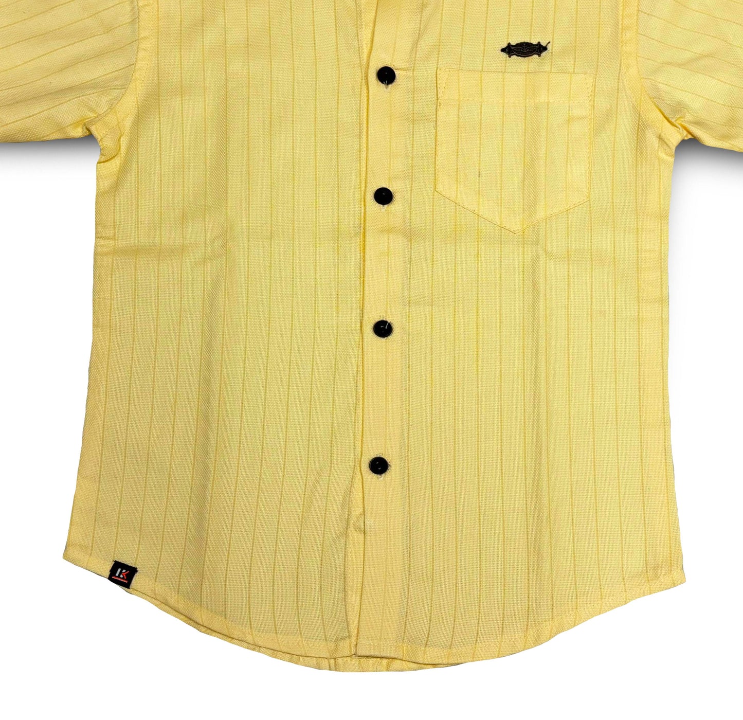 Yellow Shirt for Boys Kids Full Sleeve Cotton Stripe Shirts for Party Birthday Diwali Casual School Yellow Shirts Boys Full Sleeves Button Down Kids Regular Fit Kid Collared Kid Shirt Birthday Diwali